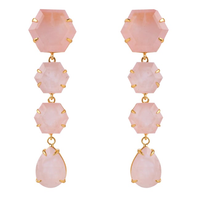 Kerry Earrings, Pink, Pierced For Sale