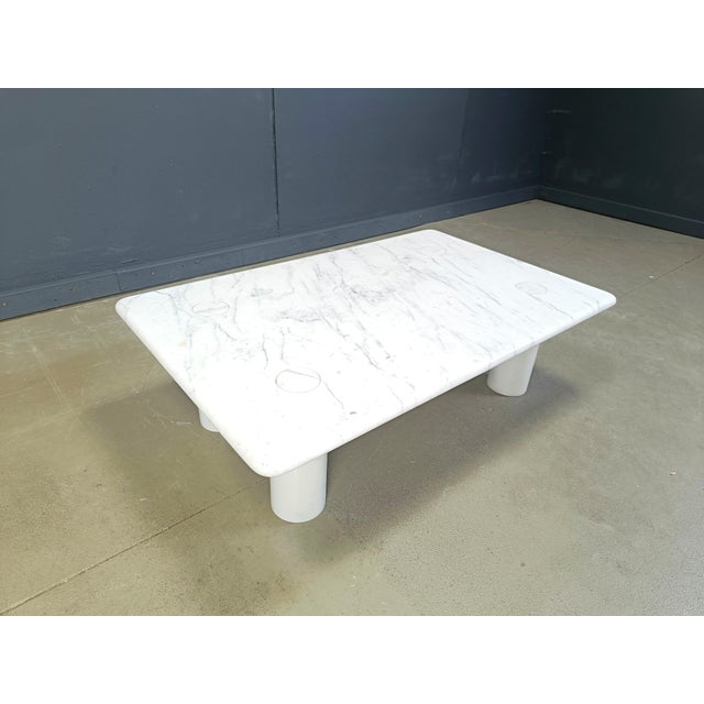 Stone Carrara Marble Coffee Table attributed to Angelo Mangiarotti for Up&Up, Italy, 1970s For Sale - Image 7 of 11