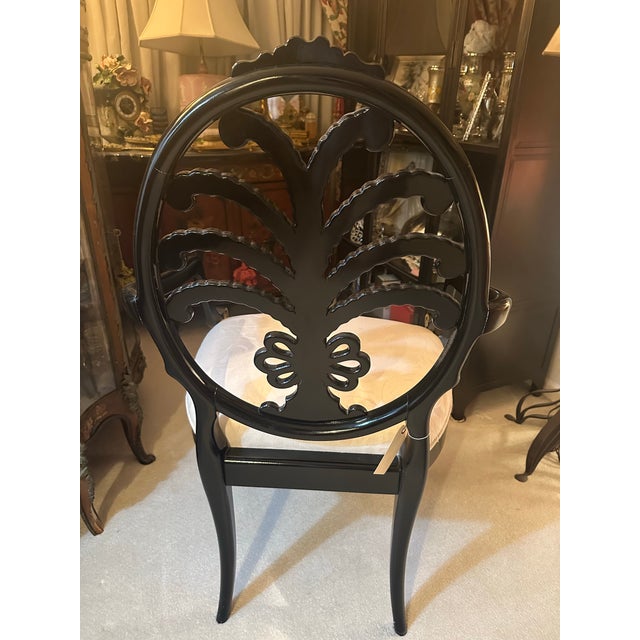 Vintage Hepplewhite Oval Plume Arm Chair For Sale - Image 12 of 12