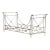 Maison Jansen Style Neoclassical Steel & Brass Bed Frame With Rosette Mounts, 1970s For Sale