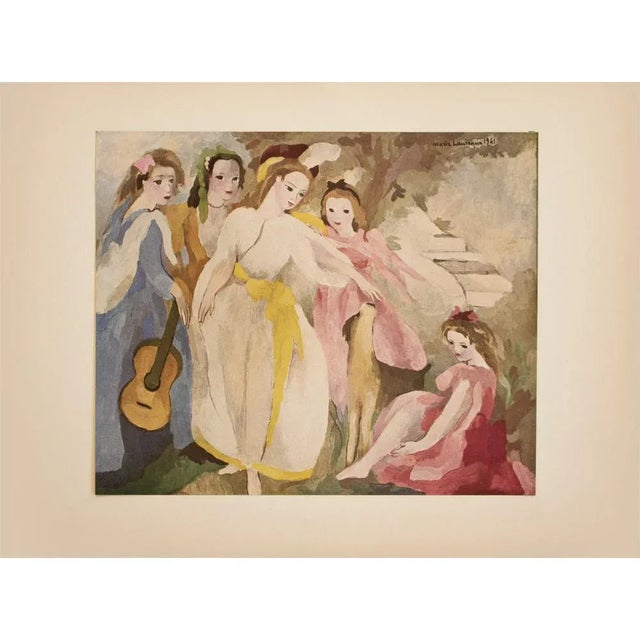 Rare stunning vintage First Edition Avant-Garde offset lithograph of painting "The Princess of Cleves" (1941) by French...