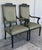 20th Black French Seating Set Sofa and Two Armchairs in the Louis Seize Style For Sale - Image 4 of 13