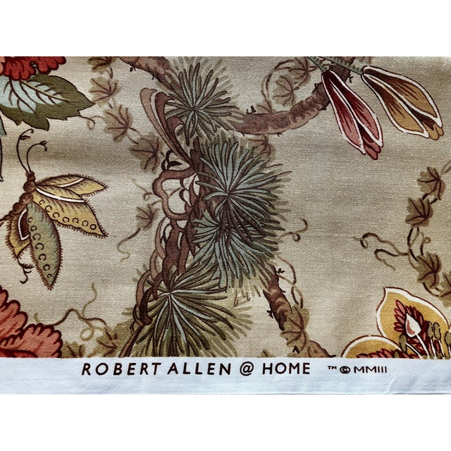 Vintage Robert Allen @ Home Designer Asian Travels "Katakira Mimosa" Fabric - 3 1/3 Yards For Sale - Image 4 of 8