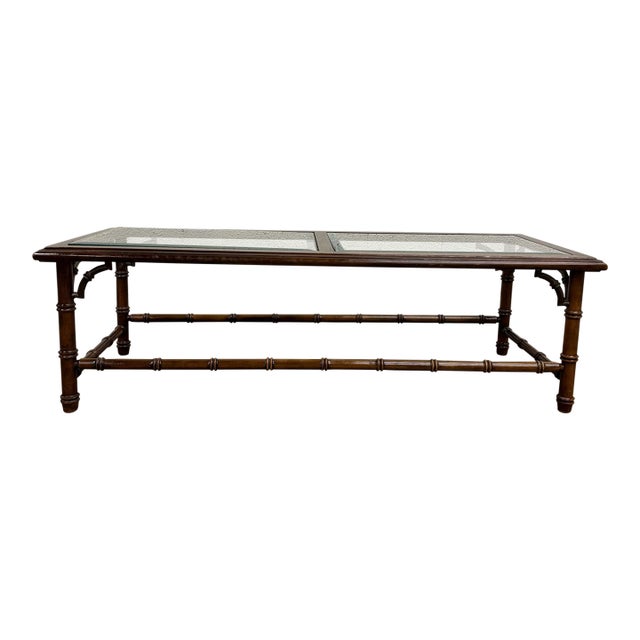 Vintage Lane Chinese Chippendale Chinoiserie Style Coffee Table Cocktail Table For Sale
