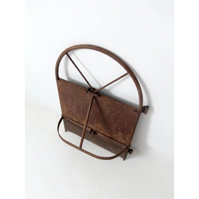 Red Antique Metal Hay Door For Sale - Image 8 of 10