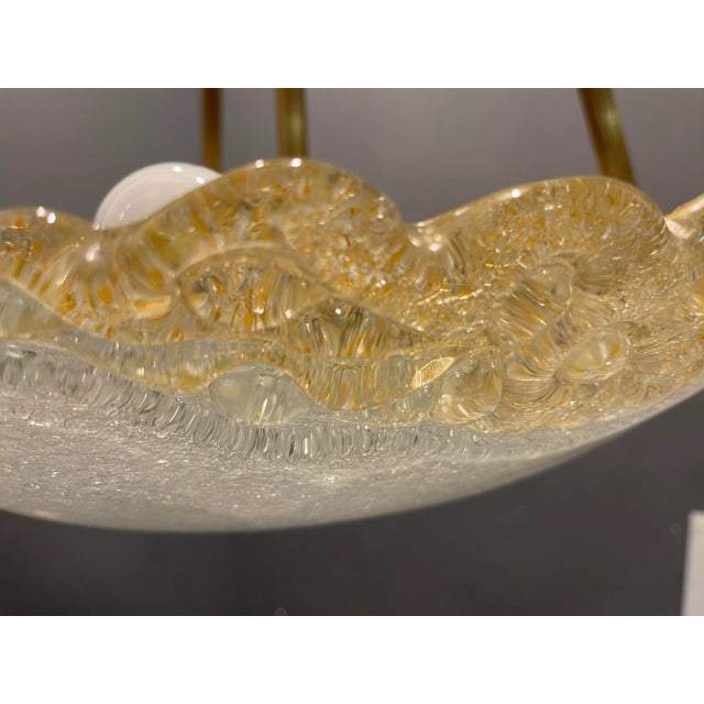 Metal Large Murano Glass Light Pendant, 1970s For Sale - Image 7 of 8