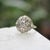 1920s Art Deco 14k White Gold Order of the Eastern Star Diamond Ring, Size 7.75 For Sale - Image 10 of 10