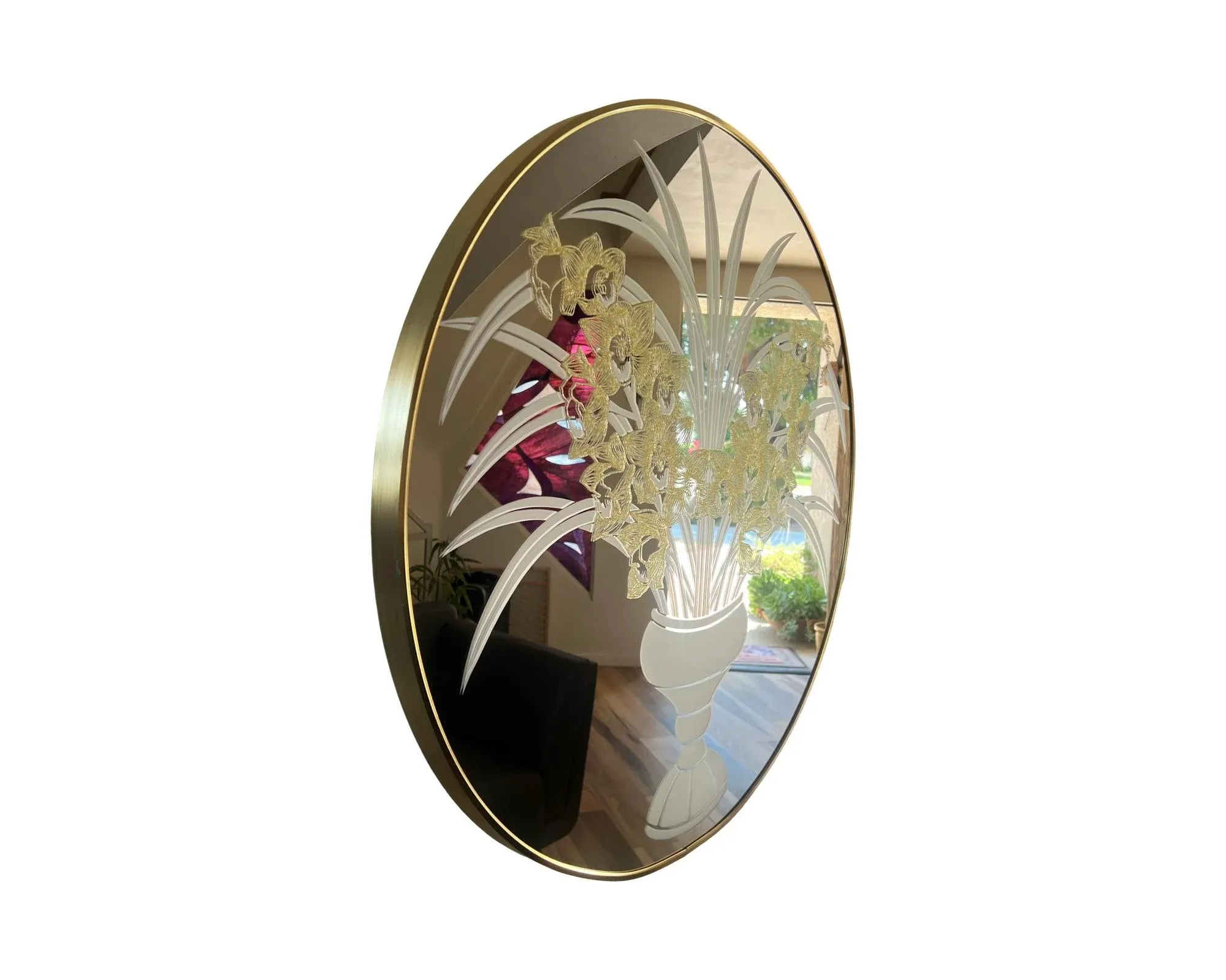 Postmodern 1980s Richard Sandoval Windsor Wall Octagon Brass