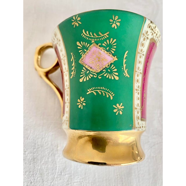 Ceramic Vintage Arnart Porcelain Royal Vienna Style Courting Couple Teacup & Saucer Set 55/516 Mint Condition For Sale - Image 7 of 11