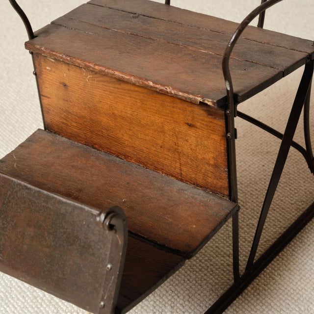 Brown 19th Century French Iron Sled With Oak Seat For Sale - Image 8 of 10