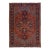 Red Antique Persian Heriz Handmade Wool Rug With Medallion Design For Sale