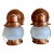 Midcentury Copper, Brass and Frosted Glass Jar Sconces, Circa 1940 For Sale