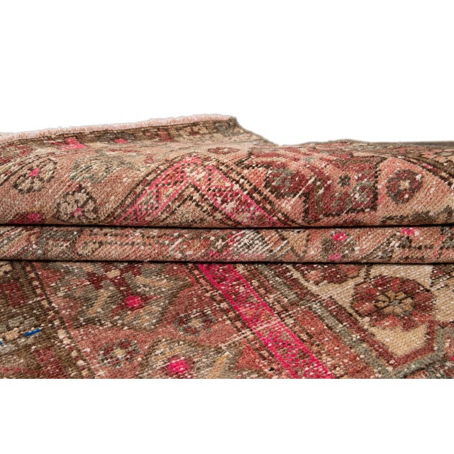 Shabby Chic Vintage Handmade Scatter Wool Rug For Sale In New York - Image 6 of 13