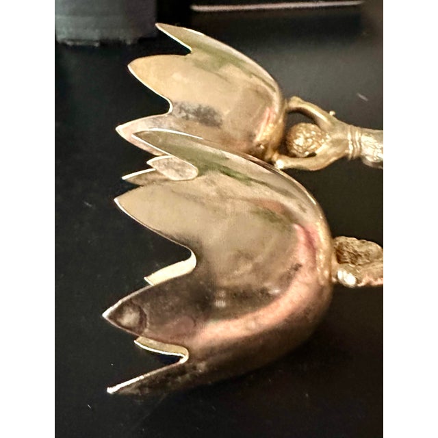 Gold Vintage Renaissance Style Cherub/ Putti Gold Plated Metal Candle Holders, Eggs Cups - A Pair For Sale - Image 8 of 12