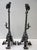 Amsterdamse School Dutch Art Deco Iron Andirons with Cross Bar, 1920s, Set of 3 For Sale - Image 7 of 15