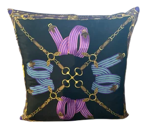 Ralph Lauren Attributed Custom Equestrian Oversized Throw Pillow