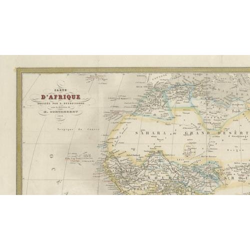 French Map of Africa with Sahara, Egypt and Algeria by Cortambert, 1864 For Sale - Image 3 of 9