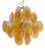 Vintage Italian Amber Murano Glass Chandelier, 1990s For Sale