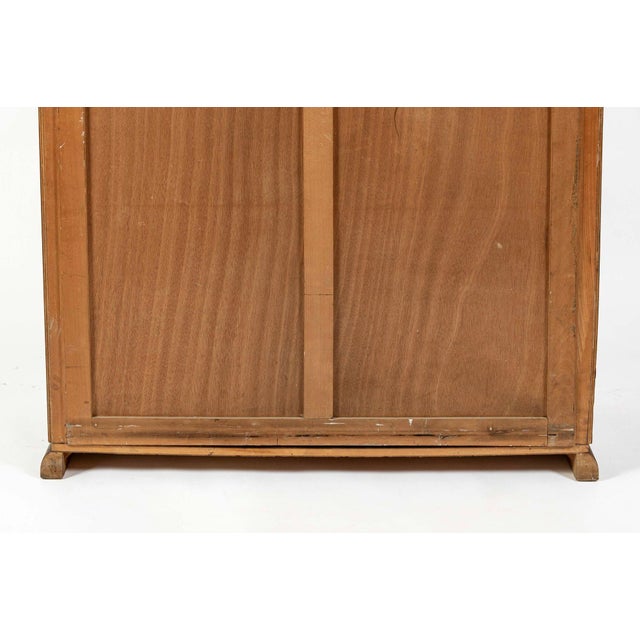 Antique French Art Deco Mahogany Wardrobe Armoire Cabinet, 1940s For Sale - Image 16 of 17