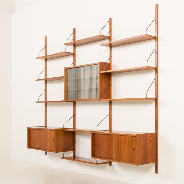 Vintage Scandinavian Teak Wall Unit by Poul Cadovius, 1960s For Sale - Image 9 of 17