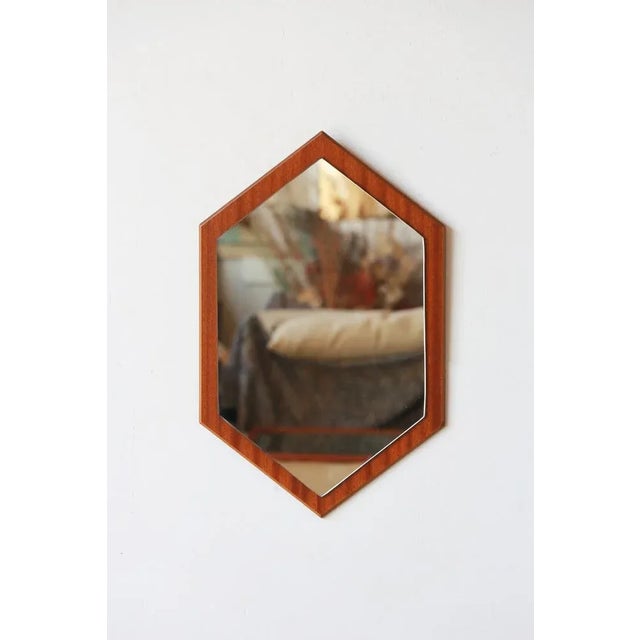 Wood Scandinavian Teak Mirror, 1960s For Sale - Image 7 of 8