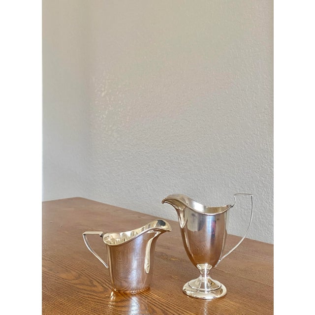 American Neoclassical Sterling Siver Creamers, Set of 2 (5.5 Oz) For Sale - Image 3 of 12