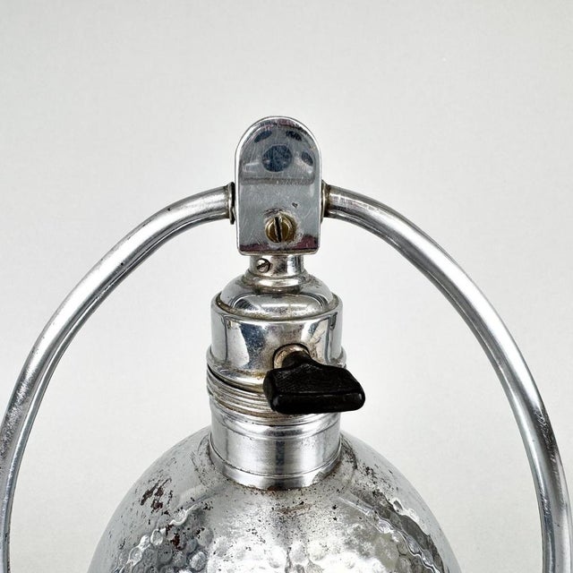 Gold Art Deco Chrome Table Lamp, 1930s For Sale - Image 8 of 12