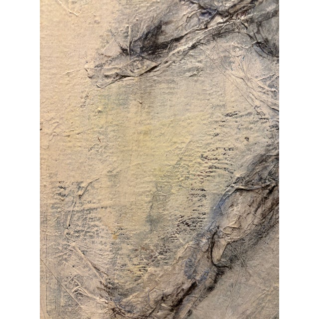 Black Vintage Mid-Century Modern Abstract Oil Painting For Sale - Image 8 of 16