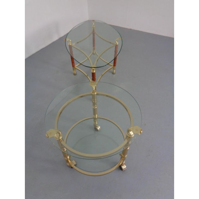 1970s Hollywood Regency Glass Tables, Italy, 1970s, Set of 2 For Sale - Image 5 of 18
