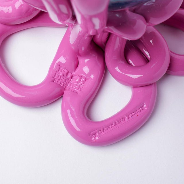 Aqua Indian Summer Vase in Clear Aqua by Gaetano Pesce for Fish Design For Sale - Image 8 of 12