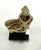 Metal Late 20th Century Polished Bronzed Figural Sculpture on Black Acrylic Base For Sale - Image 7 of 8