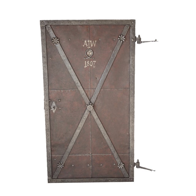 Antique Iron Plate Door, 1800s For Sale