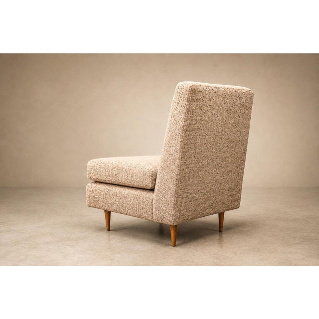 Textile Pair of “L” Lounge Chairs in Caviúna & Textured Bouclé by Joaquim Tenreiro, 1958 For Sale - Image 7 of 18
