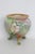French Style Footed Porcelain Jardiniere Hand Painted Green With Flowers 4998b For Sale In Miami - Image 6 of 13