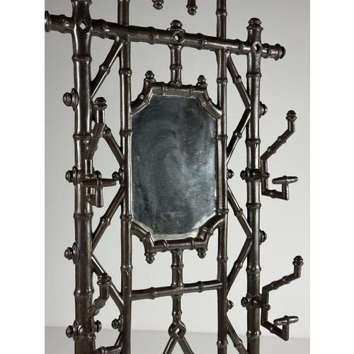 Antique Faux Bamboo Coat Rack in Cast Iron, 1890 For Sale - Image 17 of 18