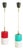 Pendant Lamps with Glass Shades, 1950s, Set of 2 For Sale