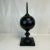 Art Deco Mid-Century Art Deco Large Scale Black Tole Metal Obelisk With Orb Globe. For Sale - Image 3 of 10