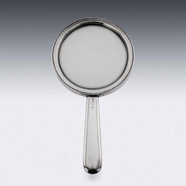 Antique English Silver Magnifying Glass, 1916 For Sale - Image 6 of 9