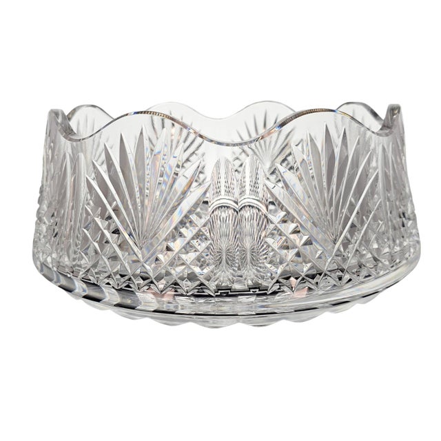 Waterford Late 20th Century Signed Waterford Master Cutter Heavy Crystal Centerpiece Bowl For Sale - Image 4 of 16