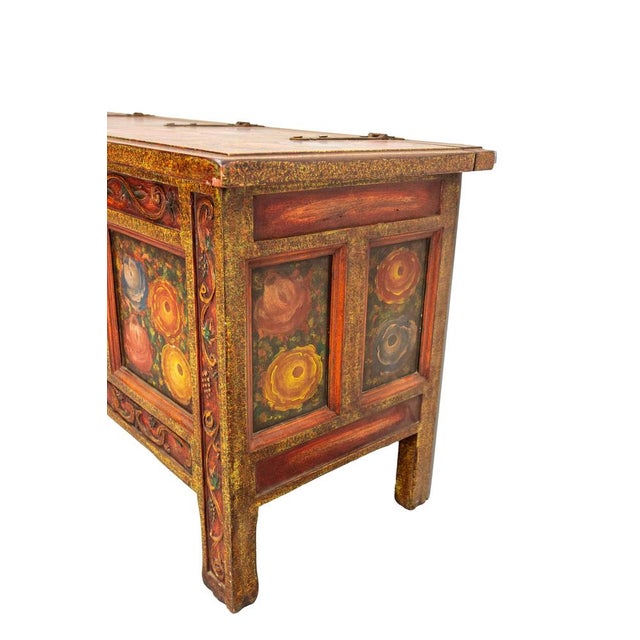 Chest in Carved Pine, 1960 For Sale - Image 6 of 18