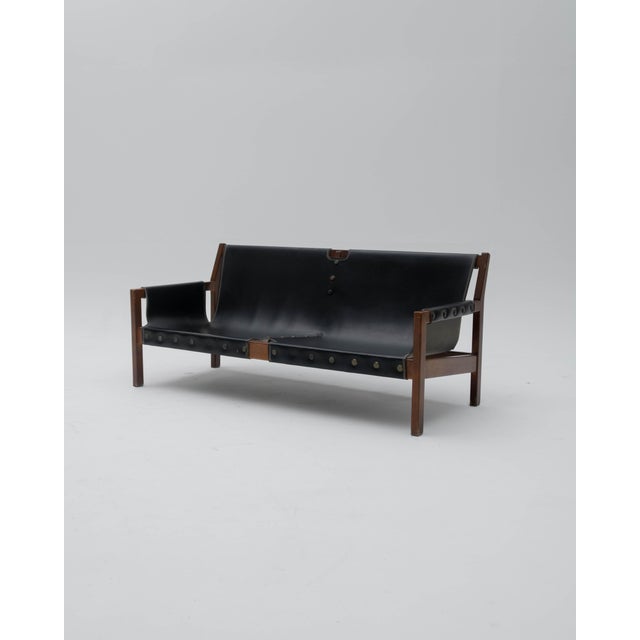 Mid-Century Modern Brutalist Castilian Sofa and Lounge Chairs attributed to Paco Muñoz for Darro, 1960s, Set of 3 For Sale - Image 3 of 17