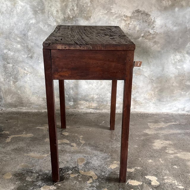 1930s Vintage Indonesian Teak Workshop Table, 1930s For Sale - Image 5 of 11