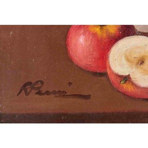 Raffaele Pucci, Still Life with Apples, 1989, Oil on Board For Sale - Image 3 of 5