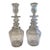 Early 19th Century Clear Blown Glass Decanter With Stoppers Set For Sale