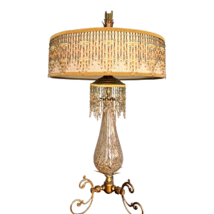 Vintage Hollywood Regency Gatsby Style Beaded Lamp