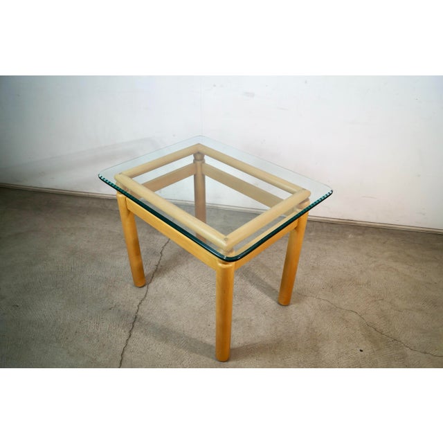 Vintage 1990's Post Modern side table for sale. Manufactured by Ethan Allen here in the US, and really well made....