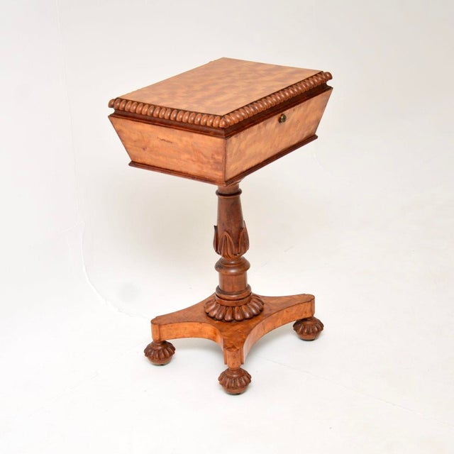Antique William IV Satin Wood Tea Poy / Side Table, 1830 For Sale - Image 4 of 13