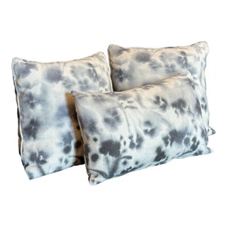 Custom Design Vintage Watercolor Floral Pillows, Set of Three For Sale