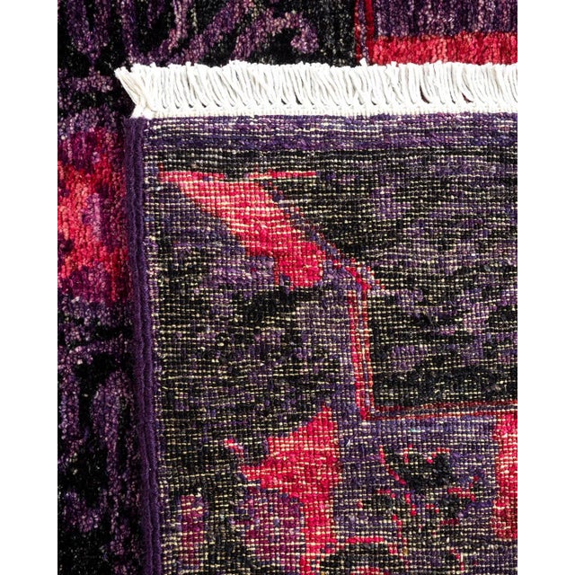 2000 - 2009 Modern Hand-Knotted Area Rug - Pink, 4' 3" x 5' 0" For Sale - Image 5 of 8