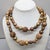 Brown Vintage 1980s Signed Givenchy Goldtone Beaded Leaf Necklace For Sale - Image 8 of 12